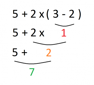 5+2x(3-2) tercero